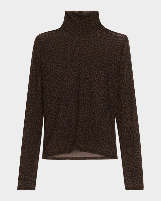 The Sheer Mesh Turtleneck Top